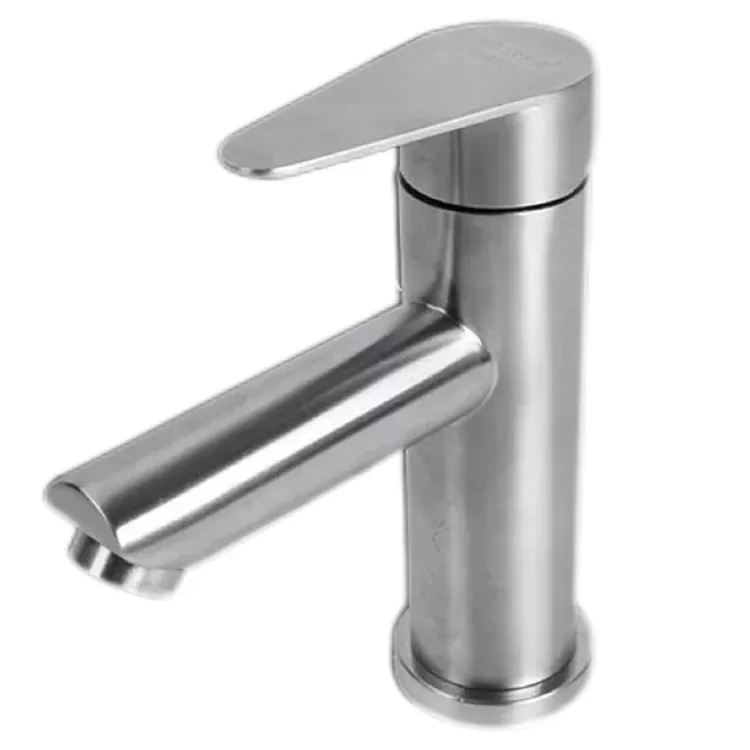 Faucet tal-baċin sħun u kiesaħ tal-manku ċatt ċilindriku