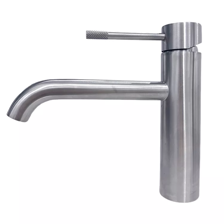 Spout Knurled Estiża Manku Knurled Faucet tal-Baċin sħun u kiesaħ
