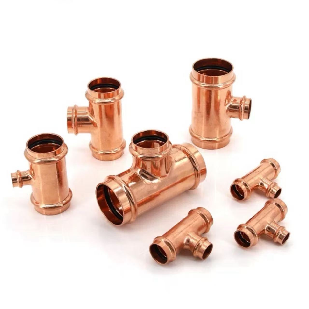 Double-Press Reducing T-Type Pipe Fitting