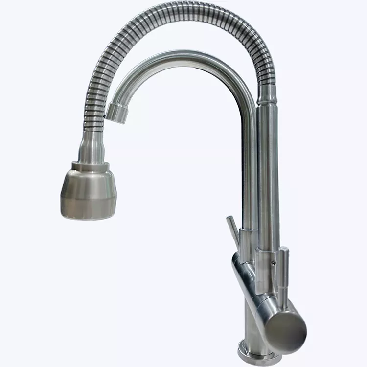 Faucet tal-Ħruġ doppju tal-Kċina li Ddur Uniku-Keraħ Doppju Pajpijiet Faucet tal-Ħruġ doppju tal-Kċina li Ddur Uniku-Keraħ Doppju Pajpijiet