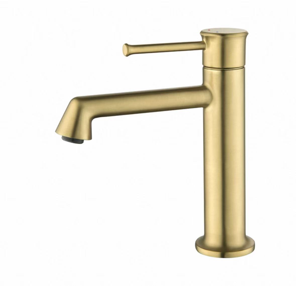 Faucet ta 'Kontroll Uniku Ċilindriku Deheb Matte