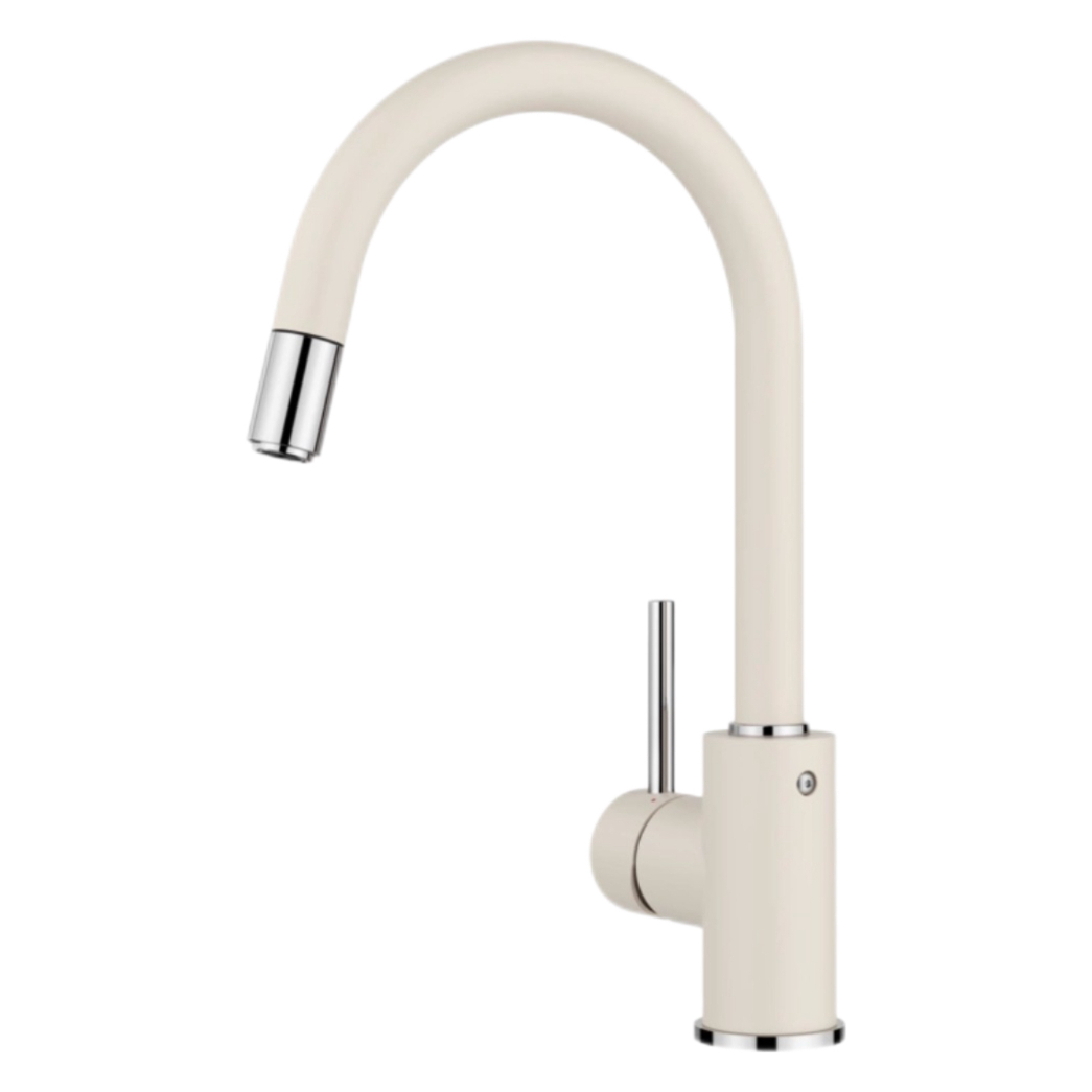 Gooseneck Minimalista tal-Kċina Sħana U Kesħa Pull-Out Faucet Gooseneck Minimalista tal-Kċina Sħana U Kesħa Pull-Out Faucet