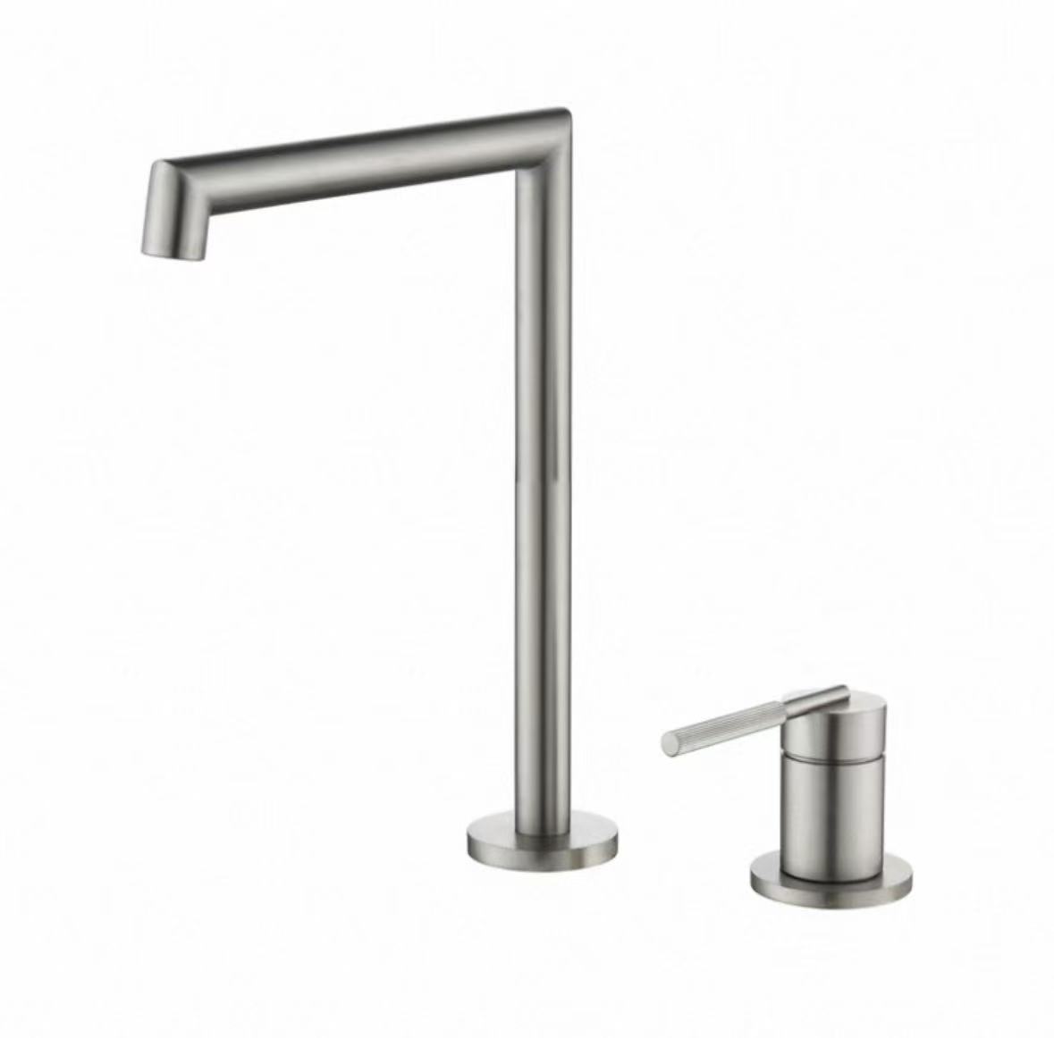 Mirror Silver Ġeometrika Split Faucet