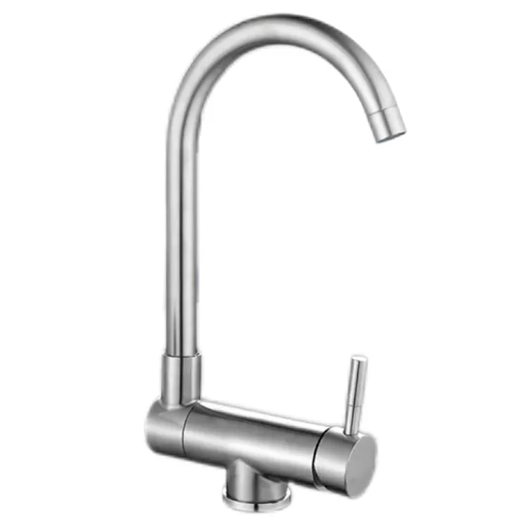 Faucet sħun u kiesaħ tal-kċina li jdur, li jintwew, għoli Faucet sħun u kiesaħ tal-kċina li jdur, li jintwew, għoli