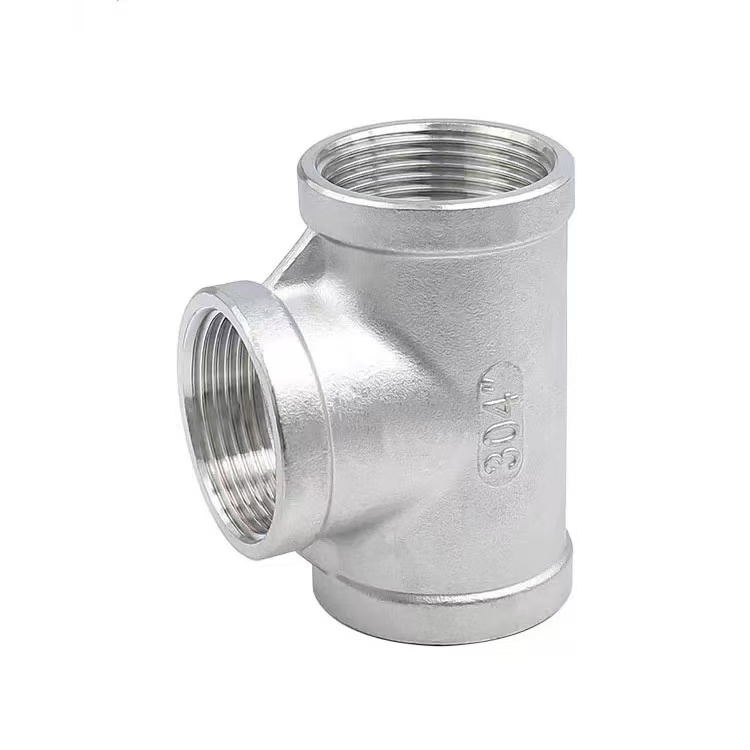 Stainless Steel Reducing Tee, Male-Female-Male