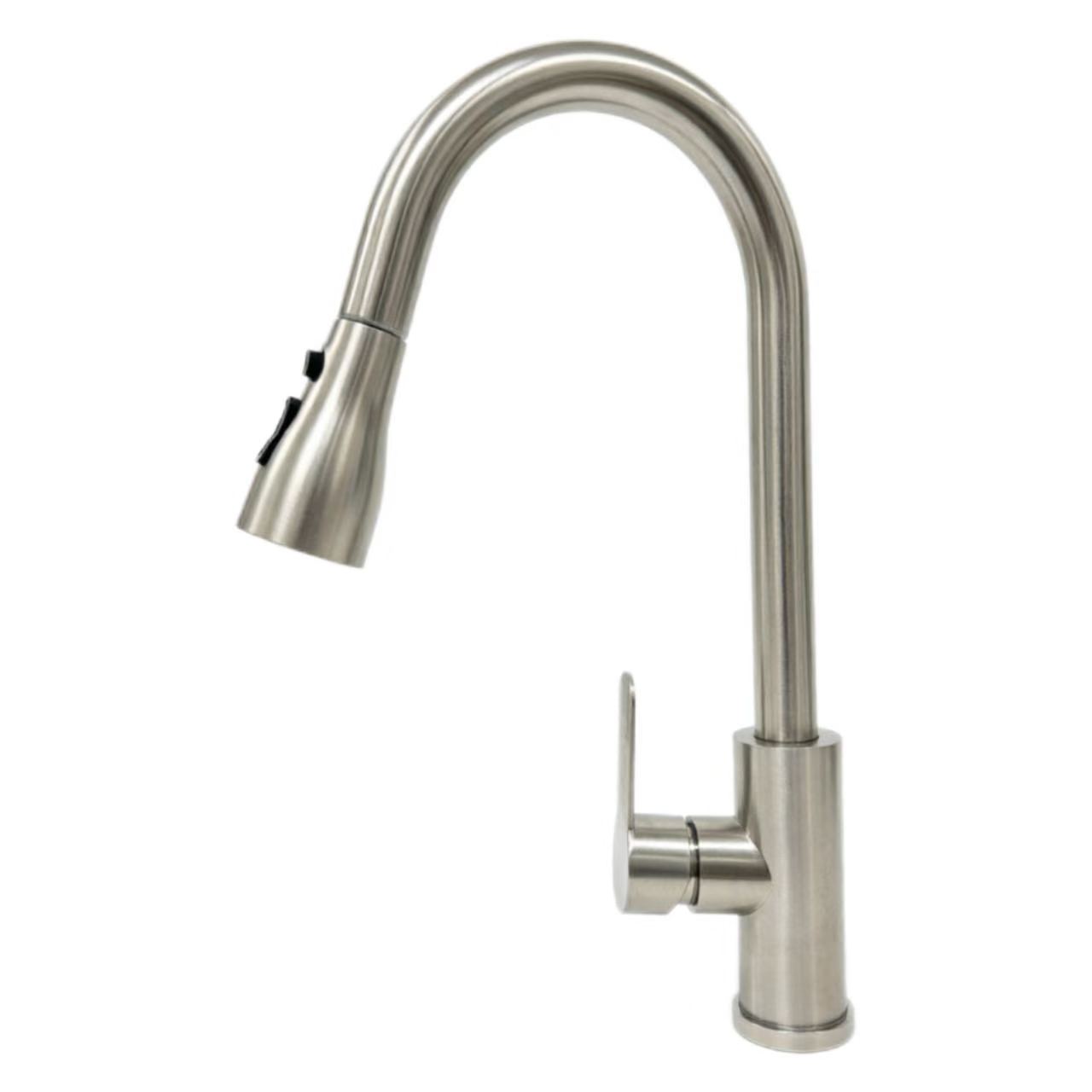 Faucet sħun u kiesaħ tal-kċina ta 'Swan-Neck Faucet sħun u kiesaħ tal-kċina ta 'Swan-Neck